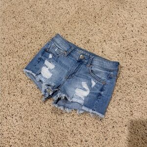 American Eagle Outfitters Distressed Shortie Jean Shorts